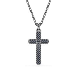 Swarovski Insigne ristiriipus, tumma metalli ja harmaat kristallit 5727985
