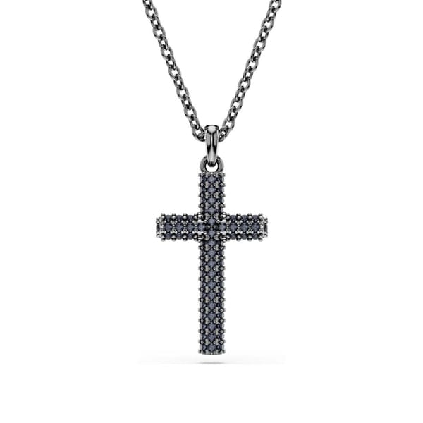 Swarovski Insigne ristiriipus, tumma metalli ja harmaat kristallit 5727985