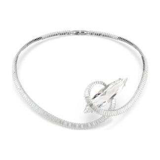 Swarovski Matrix Choker kaulakoru, vaalea metalli ja kirkkaat kristallit, 5727039