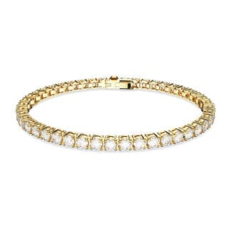 Swarovski Matrix Tennis rannekoru, keltakullan värinen ja kirkkaat kristallit
