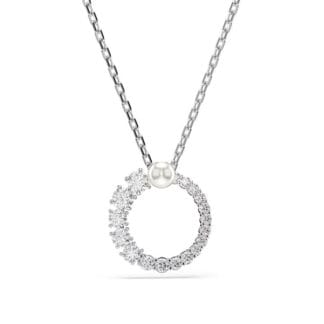 Swarovski Matrix riipus, vaalea metalli ja kirkkaat kristallit 5688751