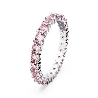 Swarovski Matrix sormus, vaalea ja vaaleanpunaiset kristallit, 5658852