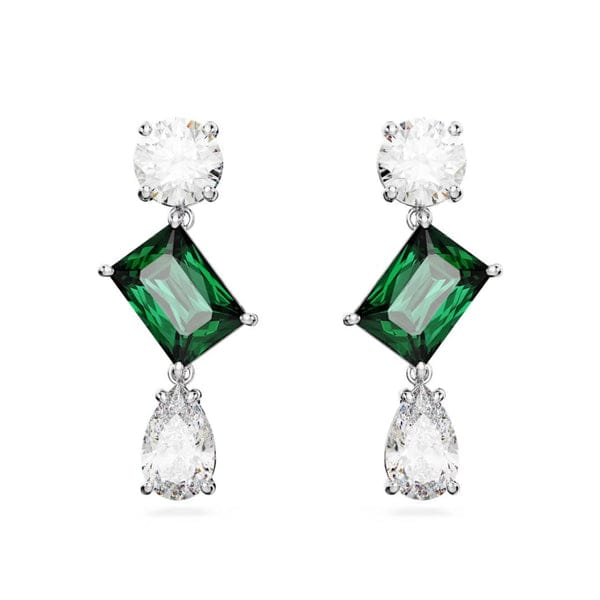 Swarovski Mesmera korvakorut, vaalea metalli kirkkailla ja vihreillä kristalleilla, 5665878