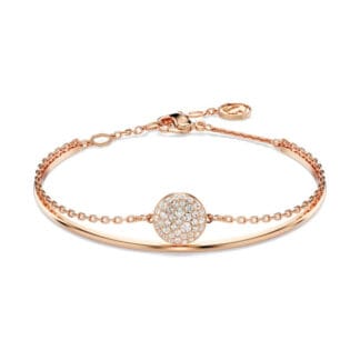 Swarovski Sublima rannerengas, ruusukullattu ja kirkkaat kristallit 5683452