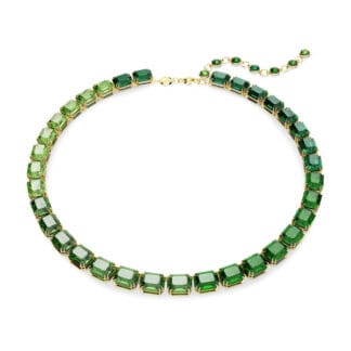 Swarovski Millenia kaulakoru, keltakullanväri ja vihreät kristallit 5671257