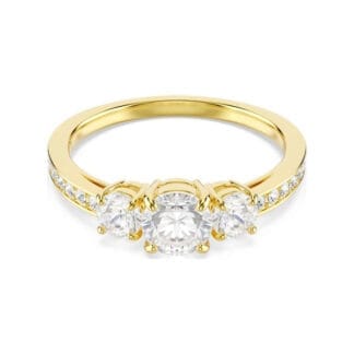 Swarovski Stilla Attract sormus, keltakullanvärinen ja kirkkaat kristallit