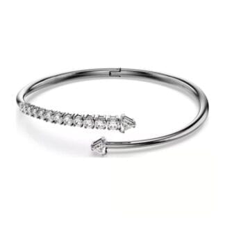 Swarovski Sublima rannerengas, tumma metalli ja kirkkaat kristallit