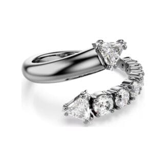 Swarovski Sublima sormus, tumma metalli ja kirkkaat kristallit