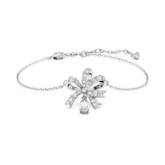 Swarovski Volta rannekoru, vaalea metalli ja kirkkaat kristallit