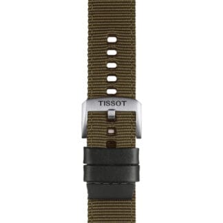 Tissot ranneke, 22 mm, khakinvihreä kangas, T852046756