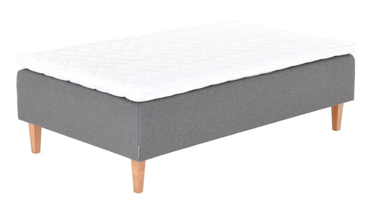 Unia Ergo runkopatjasänky 120 cm harmaa, Unia Muoto pp, jalat 23 cm