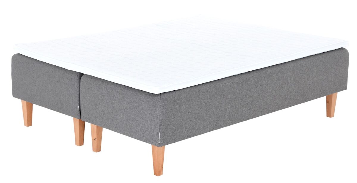 Unia Ergo runkopatjasänky 180 cm harmaa, Unia Ergo pp, jalat 23 cm