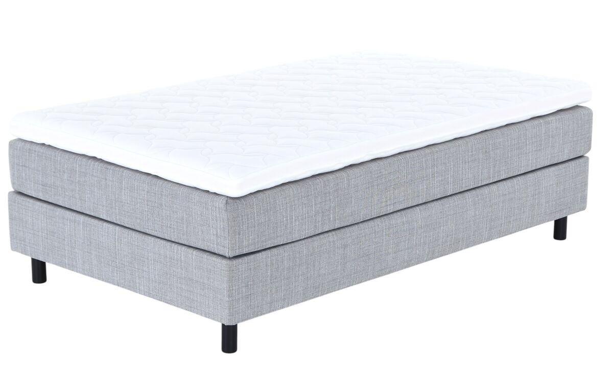 Unia Hopea jenkkisänky M 120x200 harmaa, muoto pp, 14cm musta jalka