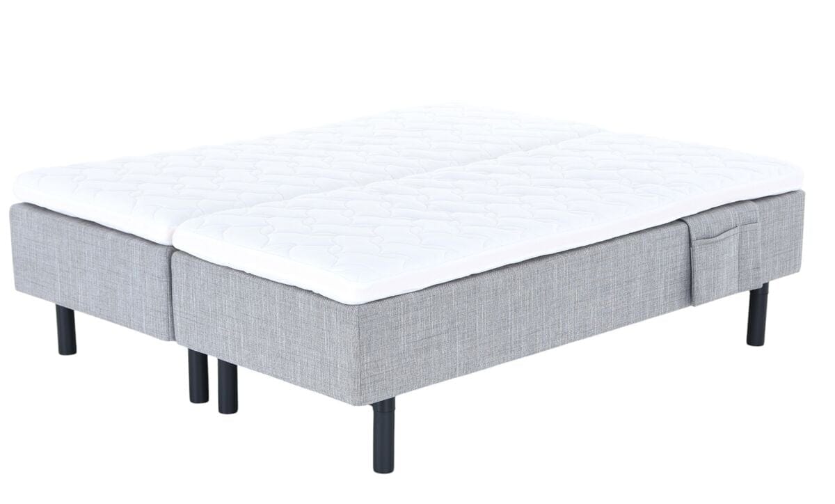 Unia Hopea moottorisänky XL 160x200 harmaa, relax 7cm, 18cm musta jalka