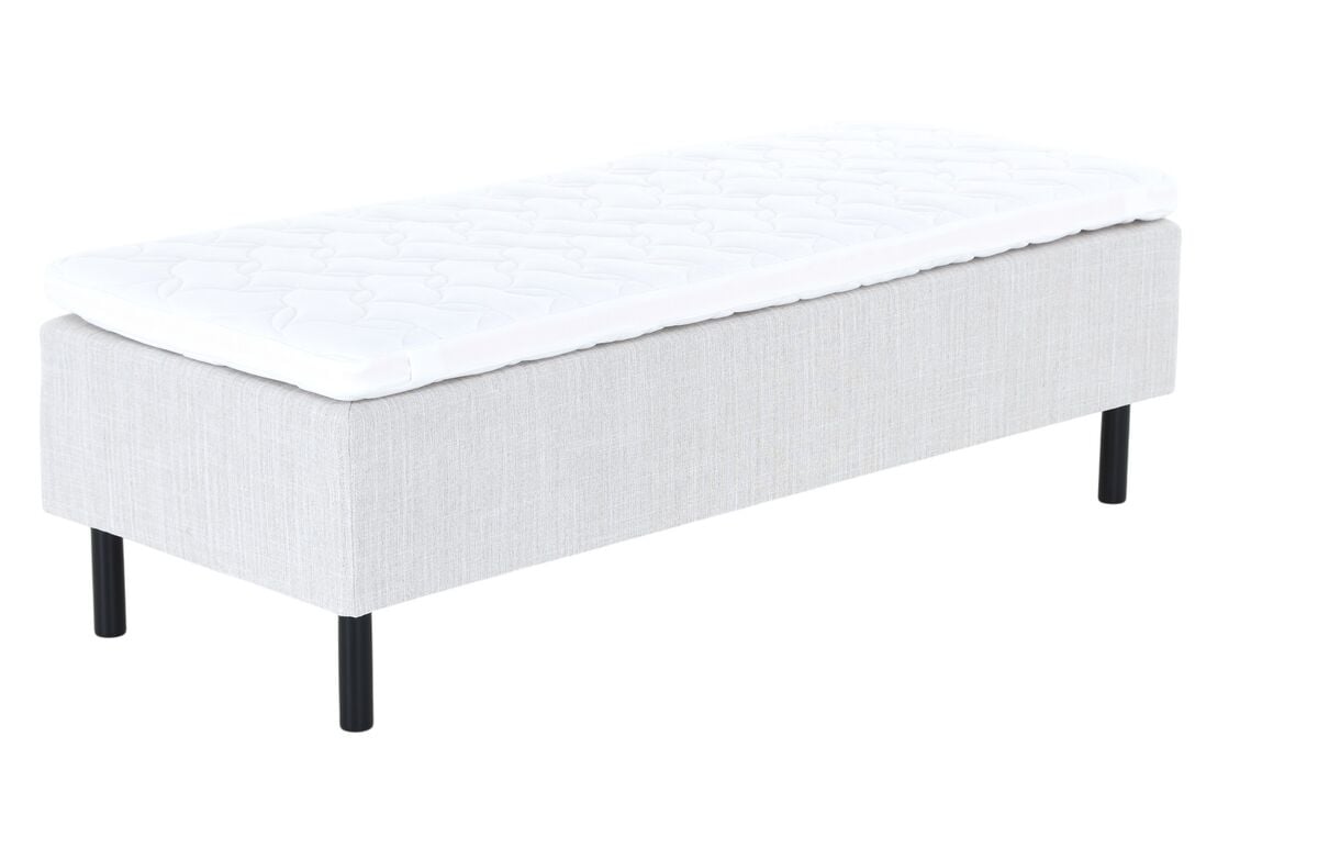 Unia Hopea runkopatjasänky L 90x200 beige, pronssi 8cm, 23cm musta jalka