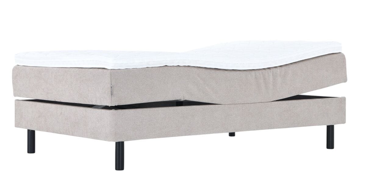 Unia Kulta moottorisänky 120x200 L beige, Unia muoto 9cm, pyöreä musta