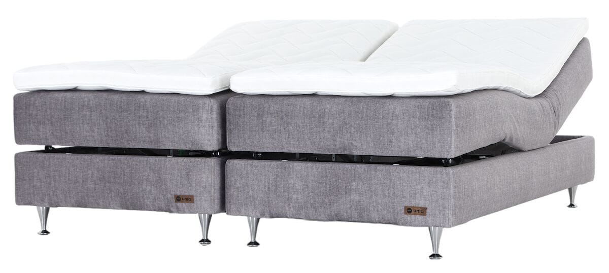 Unia Platina moottorisänky 180 M/XL Stylex, shampanja jalat, harmaa Vogue