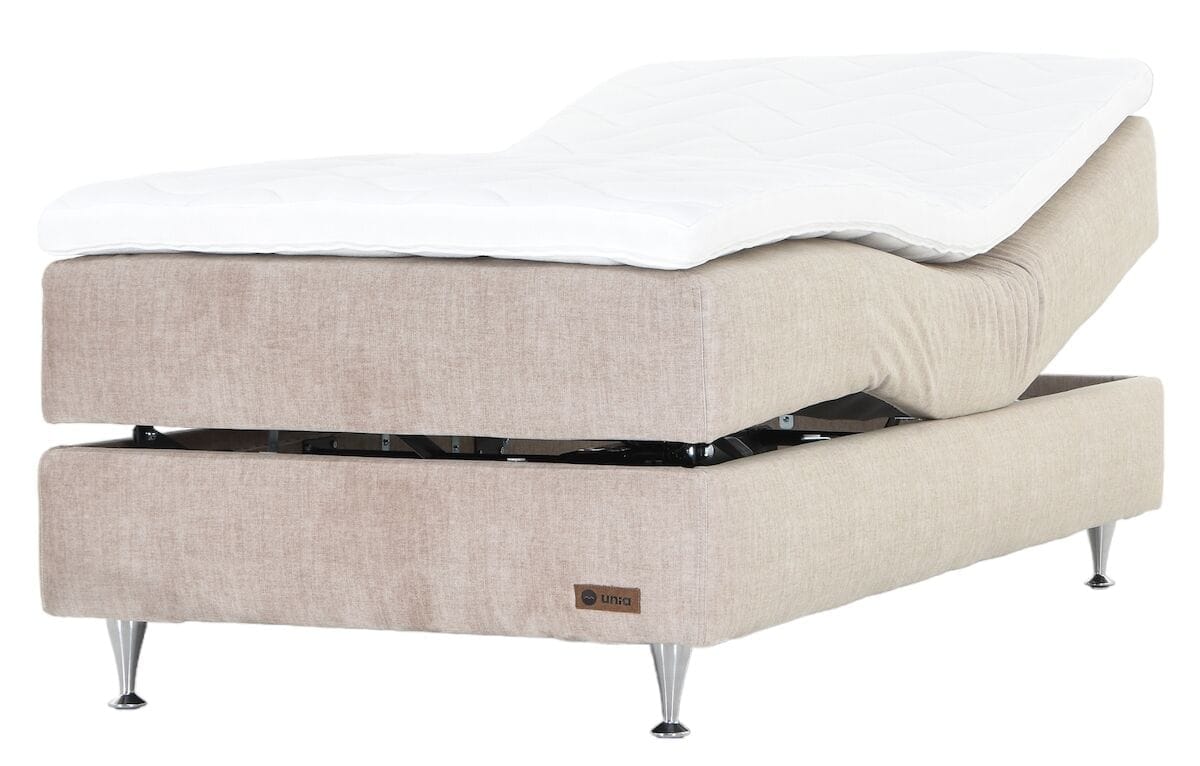 Unia Platina moottorisänky 90 XL ergo, shampanja jalat, beige Vogue 02