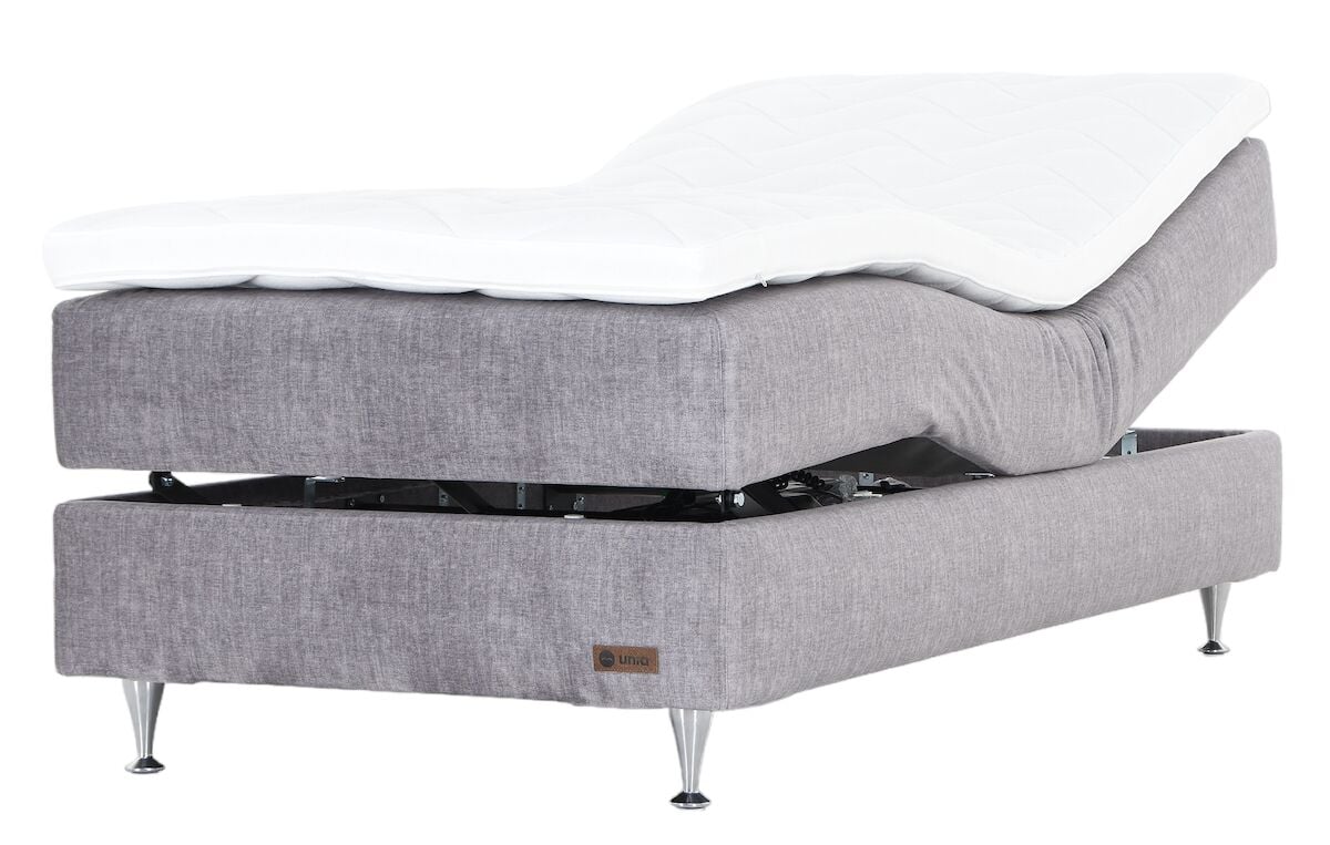 Unia Platina moottorisänky 90 M Stylex, shampanja jalat, harmaa Vogue 14