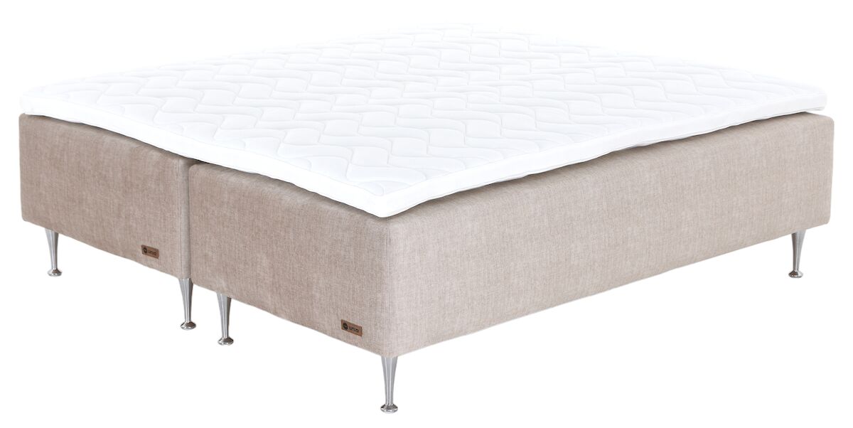 Unia Platina runkopatjasänky 160 L luonnonkumi, shampanja jalat, beige Vogue 0