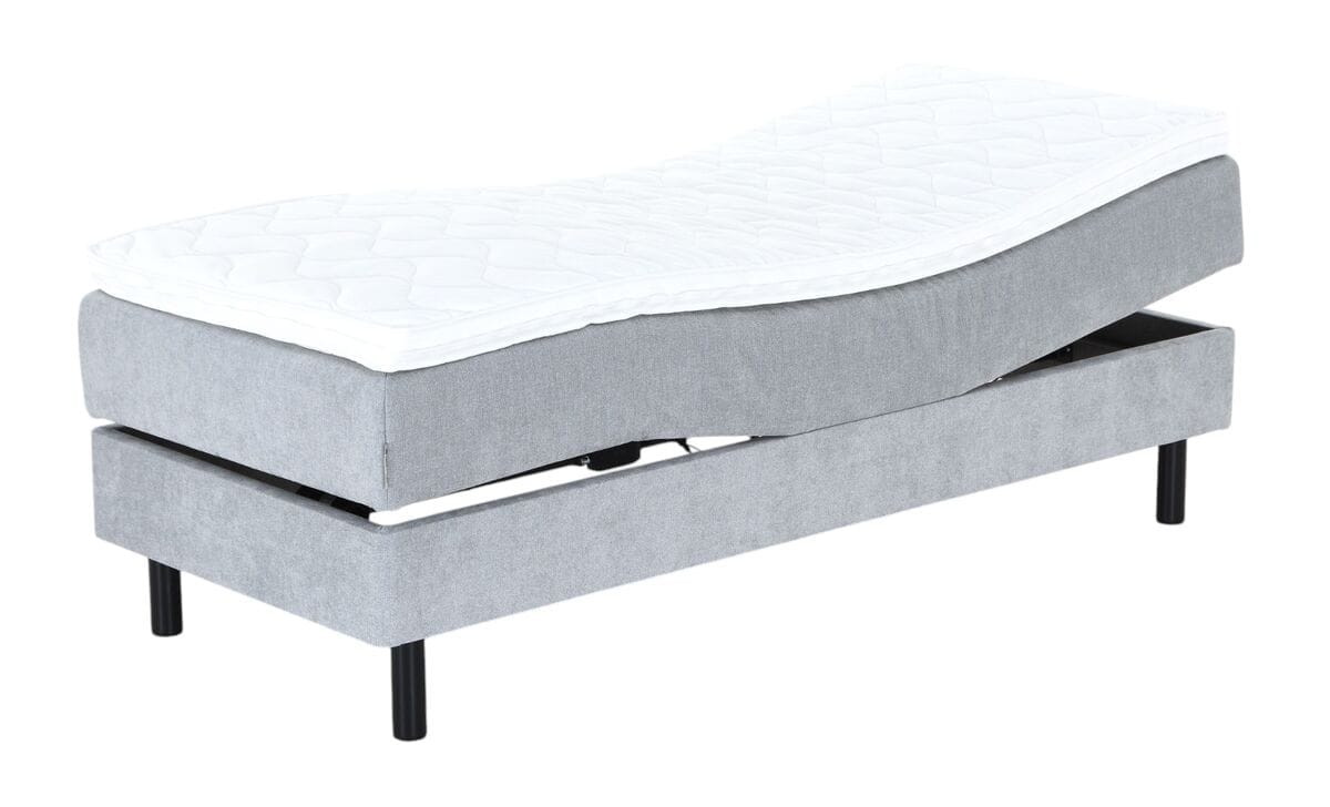 Unia Kulta moottorisänky 80x200 L v.harmaa, Unia relax 7cm, Pyöreä musta