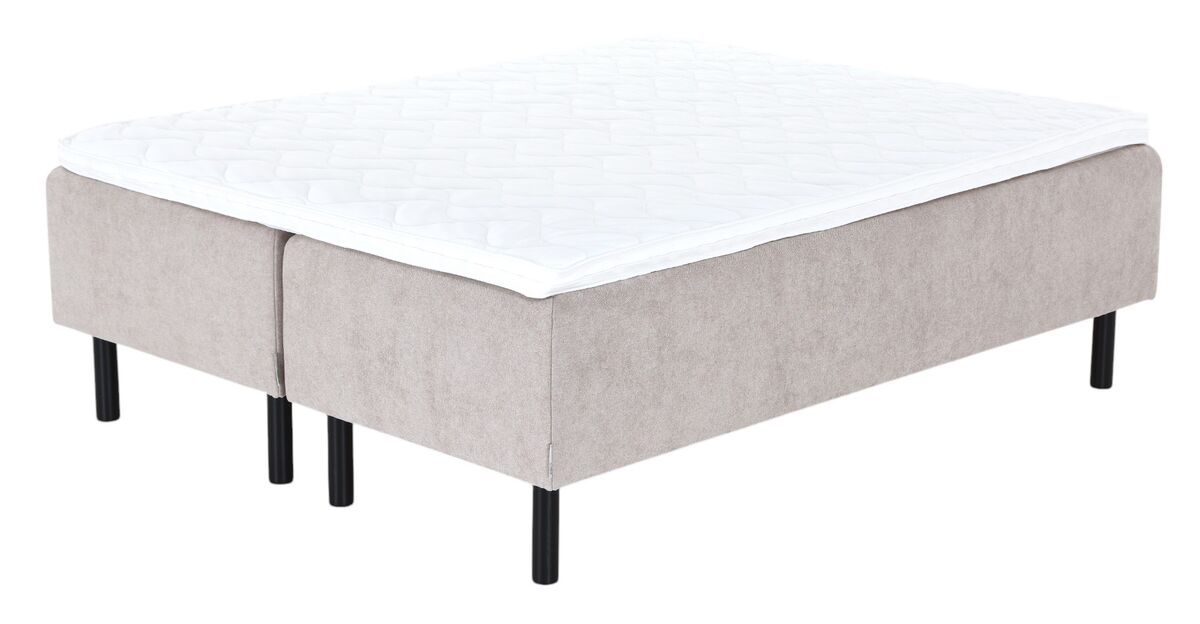 Unia Kulta runkopatjasänky 180x210 XL, Unia relax, mustilla jaloilla, beige