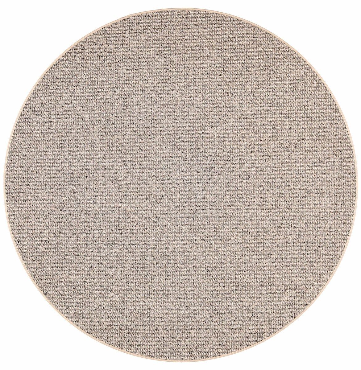 VM Carpet Tweed matto 133 cm pyöreä 32 vaalea beige kantti 6283