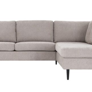 Toronto avokulmasohva oikea, beige Storm 06, jalka wenge