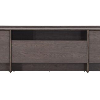 Japandi tv-taso 197x38x57 cm tummanruskea