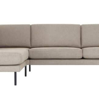 Kotoa avokulmasohva vasen, beige 11 Merita, musta metallijalka