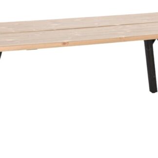 Lana terassilankkupöytä suoralla reunalla 200x90 cm antiikkipetsattu/musta