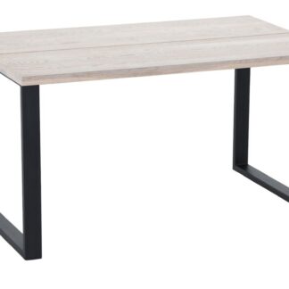 Manner tammi lankkupöytä 140x90 cm valkolakattu tammi/musta A-laatu