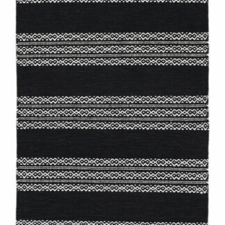 Myytti puuvillamatto 80x200 cm musta/valkoinen