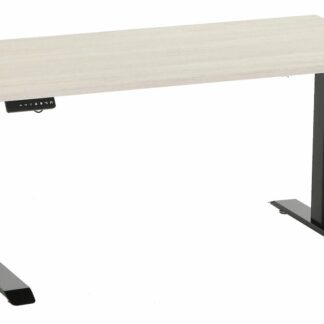 Office sähköpöytä 160x80 cm hopea jalava musta jalka