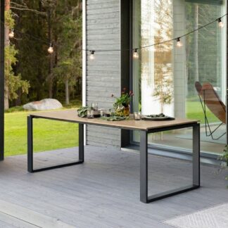 Trendline aintwood ruokapöytä 210x100 cm musta/ruskea