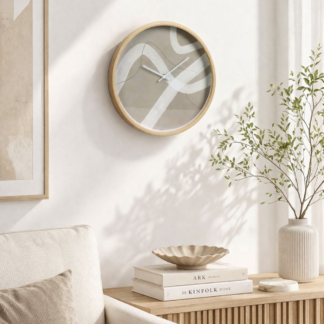 Vilma seinäkello 38 cm beige/valk