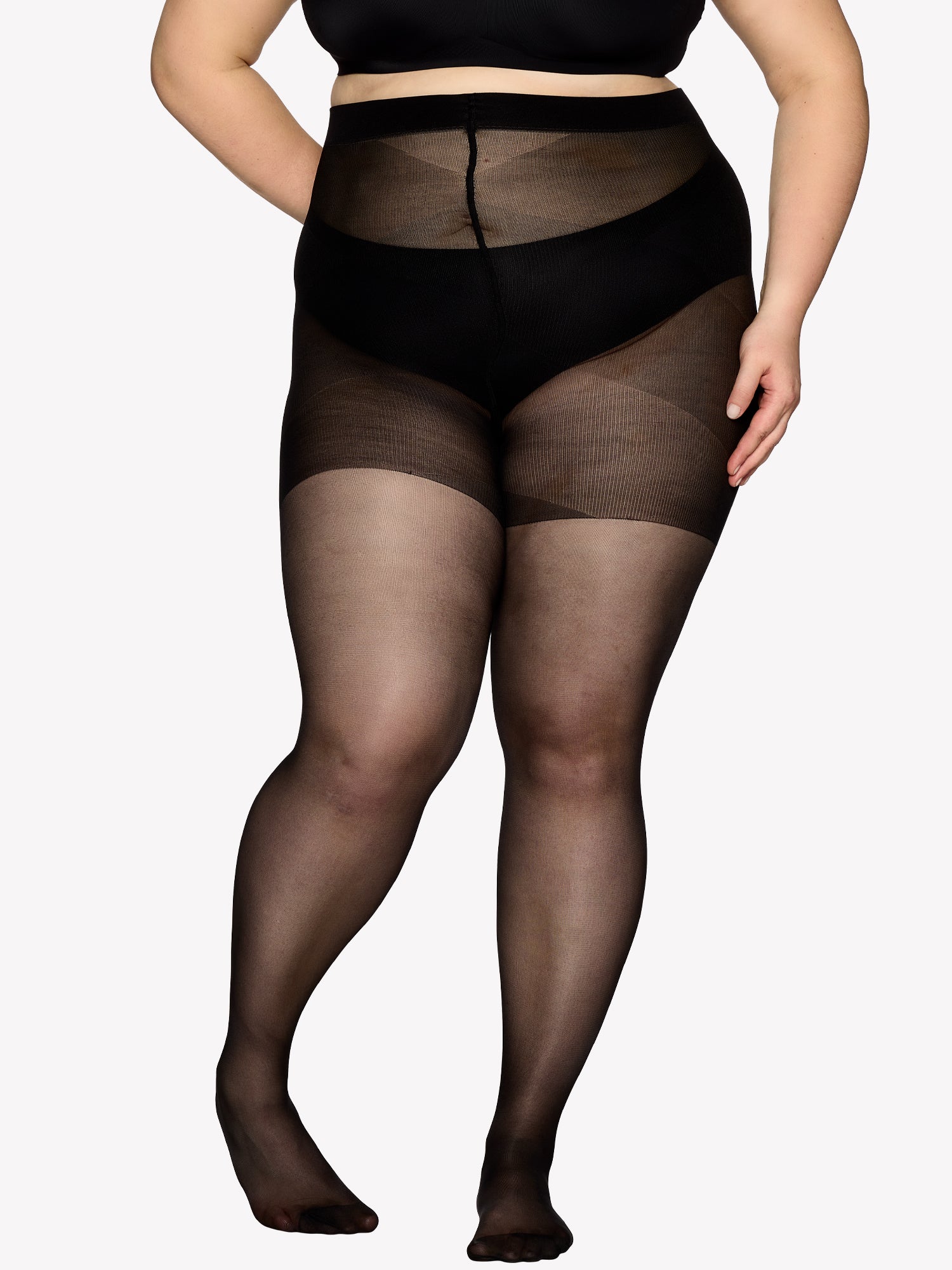 Nanso CURVY 40 den sukkahousut - musta