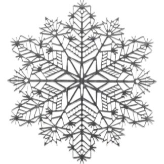 Winteria Snowflake tabletti Ø38 cm hopea