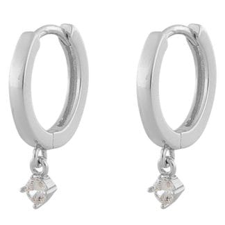 Snö Of Sweden Camille Small Ring Earring ─ Silver/Clear