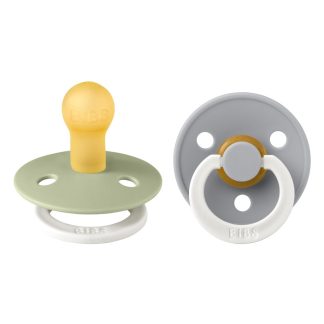 BIBS Pacifier Colour Latex Size 1 2 kpl – Sage Glow/Cloud Glow