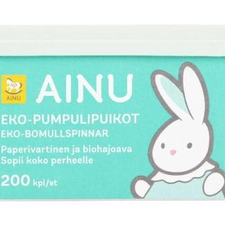 Ainu Eko-Pumpulipuikot 200 kpl