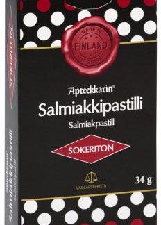 Apteekkarin Salmiakkipastilli Sokeriton 34 g