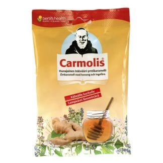 Carmolis Inkivääri-Hunaja Kurkkukaramelli 1x75 g