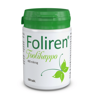 Foliren 400 mikrog 100 tabl