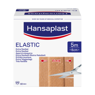 Hansaplast Elastic Kangaslaastari Me3 Leik. 5Mx6cm 1 kpl