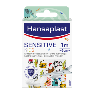 Hansaplast Kids Sensitive Animal 1Mx6cm 1 kpl