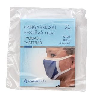 Kangasmaski Pestävä Lasten Koko 100 % Puuvilla Sininen 1 kpl