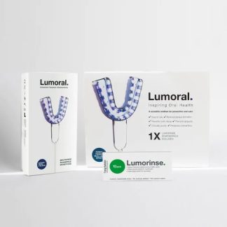 Lumoral kahdelle, aloituspakkaus, lisäsuukappale ja Lumorinse-tabletit