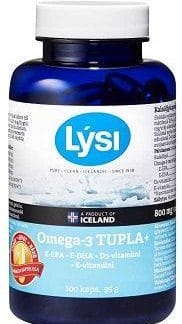 Lysi Omega-3 Tupla+ 100 kaps
