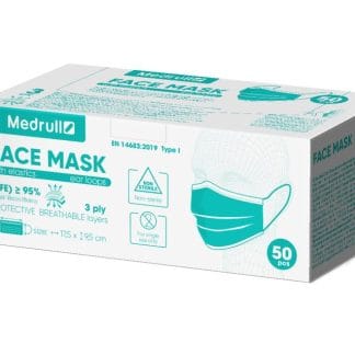 Medrull Face Mask Kirurginen Kasvonsuoja 50 kpl